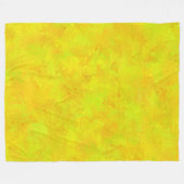 Gelb Orange Grün Abstraktes Muster Fleecedecke (Vorderseite (Horizontal))