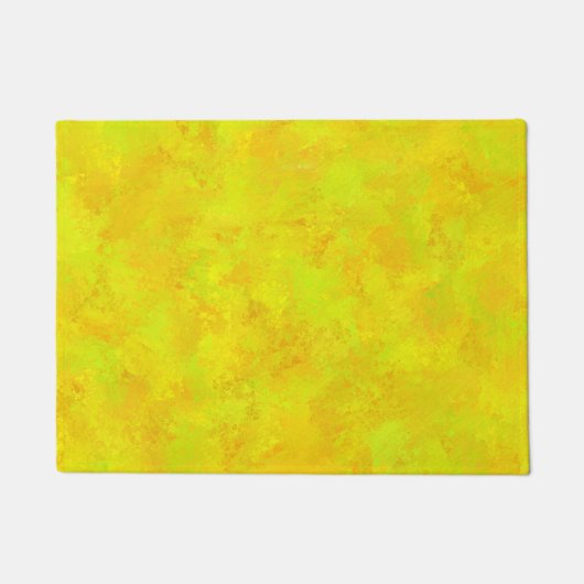 Gelb Orange Grün Abstraktes Muster Fußmatte (Vorderseite)