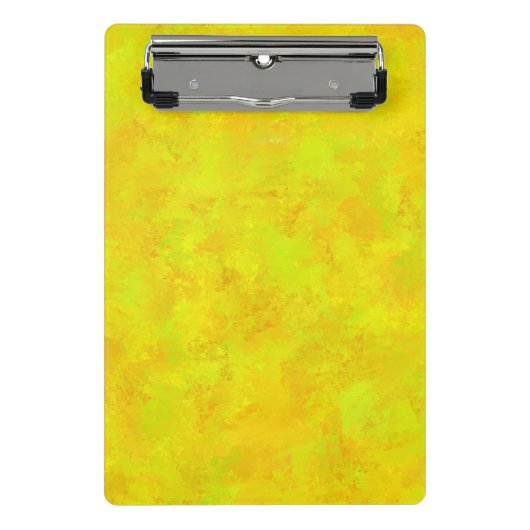 Gelb Orange Grün Abstraktes Muster Mini Klemmbrett (Vorderseite)