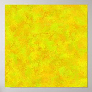 Gelb Orange Grün Abstraktes Muster Poster