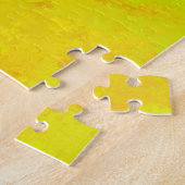 Gelb Orange Grün abstraktes Muster Puzzle (Seite)