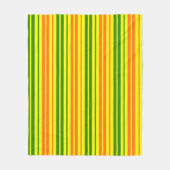 Gelb Orange Grün Vertikale Streifen Design   Fleecedecke (Vorderseite)