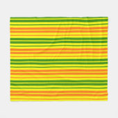 Gelb Orange Grün Vertikale Streifen Design   Fleecedecke (Vorderseite (Horizontal))