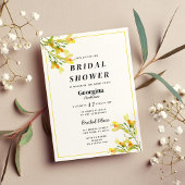 Gelb-orange-grüne Frühlingssäule Brautparty Einladung