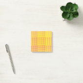 Gelb Orange Karo Patchworkmuster Post-it Klebezettel (Büro)