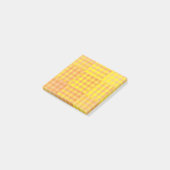 Gelb Orange Karo Patchworkmuster Post-it Klebezettel (angewinkelt)