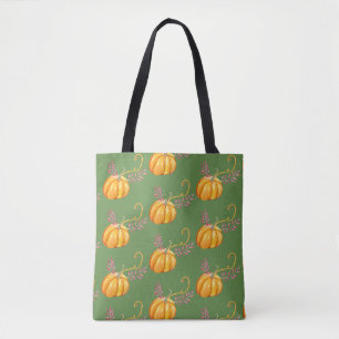 Gelb, orange Laterne Pumpkin Art Toag Tasche