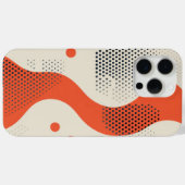 Gelb orange mit schwarzen Punkten Case-Mate iPhone Hülle (Rückseite (Horizontal))