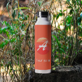 Gelb-orange Monogramm Initial A Trinkflasche