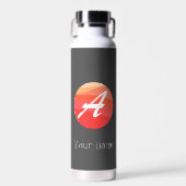 Gelb-orange Monogramm Initial A Trinkflasche (Vorne)