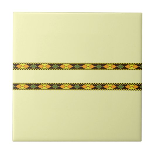 Gelb Orange Nahtloses Design Fliese (Vorderseite)
