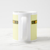 Gelb Orange Nahtloses Design Jumbo-Tasse (Rückseite)