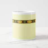 Gelb Orange Nahtloses Design Jumbo-Tasse (Vorderseite)
