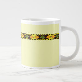 Gelb Orange Nahtloses Design Jumbo-Tasse