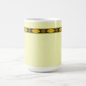 Gelb Orange Nahtloses Design Kaffeetasse (Mittel)