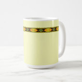 Gelb Orange Nahtloses Design Kaffeetasse (VorderseiteRechts)
