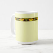 Gelb Orange Nahtloses Design Kaffeetasse (Vorderseite Links)