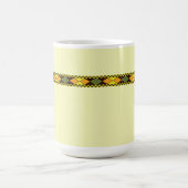 Gelb Orange Nahtloses Design Kaffeetasse (Mittel)