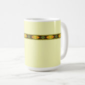 Gelb Orange Nahtloses Design Kaffeetasse (VorderseiteRechts)