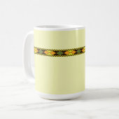 Gelb Orange Nahtloses Design Kaffeetasse (Vorderseite Links)