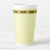 Gelb Orange Nahtloses Design Milchtasse (Vorderseite)