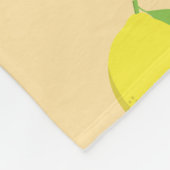 Gelb-orange nahtloses Muster mit weißen Blumen Fleecedecke (Ecke)