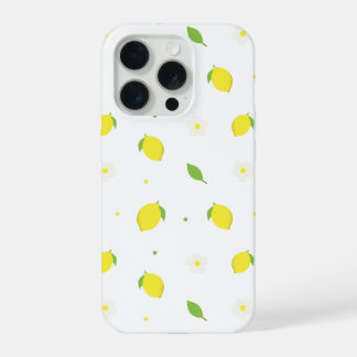 Gelb-orange nahtloses Muster mit weißen Blumen  iPhone 15 Pro Hülle