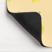 Gelb-orange nahtloses Muster mit weißen Blumen Mousepad (Ecke)
