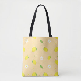Gelb-orange nahtloses Muster mit weißen Blumen  Tasche