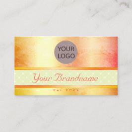 Gelb-Orange-Ombre-Marmormuster trendy Visitenkarte