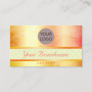 Gelb-Orange-Ombre-Marmormuster trendy Visitenkarte