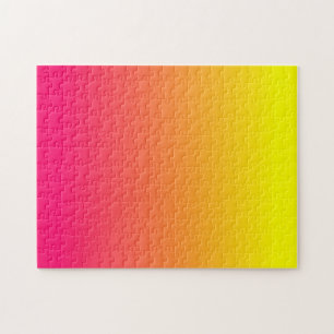 Gelb Orange Pink Ombre Puzzle