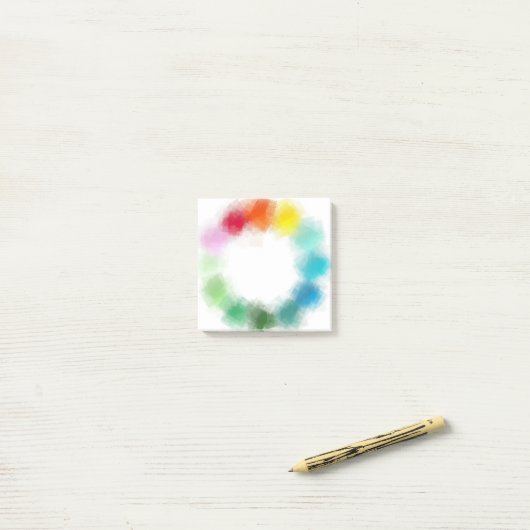 Gelb Orange Rosa Blau Lila Post-it Klebezettel (Auf Schreibtisch)