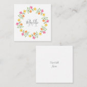 Gelb, orange, rosa Blumenkronen Mitteilungskarte (Vorne/Hinten)