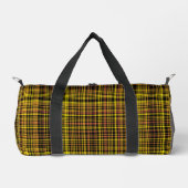 Gelb Orange Schwarz Karomuster Klein Duffle Bag (Vorderseite)