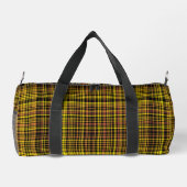 Gelb Orange Schwarz Karomuster Klein Duffle Bag (Rückseite)