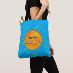 Gelb Orange Sonnenschein Hallo Sommer Tasche