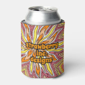 Gelb-orange-trippy-Sun-Design kann kühler sein Dosenkühler (Kanne Vorderseite)