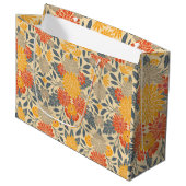 Gelb, orange und blau große geschenktüte (Vorderseite Schrägansicht)