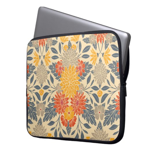 Gelb, orange und blau laptopschutzhülle (Vorderseite Links)