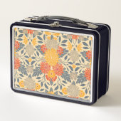 Gelb, orange und blau metall brotdose (Vorderseite)