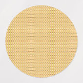 Gelb, orange und braune Blätter aus Packpapier Etiketten (Design 1)