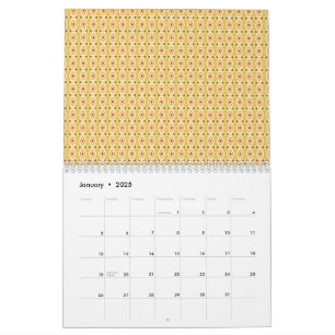 Gelb, orange und braune Blätter aus Packpapier Kalender