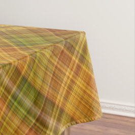 Gelb, orange und grün Kariert Tischdecke