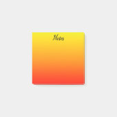 Gelb, orange und rot post-it klebezettel (Vorderseite)