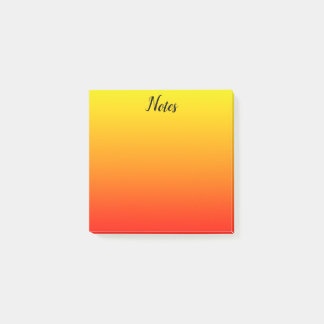 Gelb, orange und rot post-it klebezettel