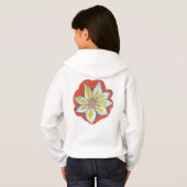 Gelb, orange Yoga Mandala Hoodie, weiß Hoodie (Schwarz voll)