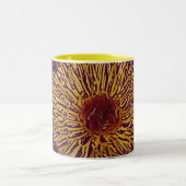 Gelb-orangee Blume Zweifarbige Tasse (Mittel)