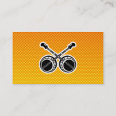 Gelb-orangee Duellbanjos Visitenkarte (Rückseite)