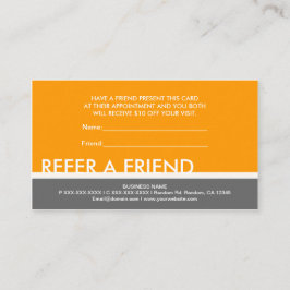 Gelb-orangee graue einfache verweisen Karten eines